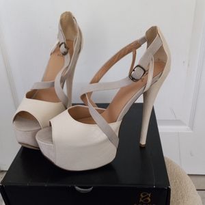 ShoeDazzle "Lynn" strappy platform heels